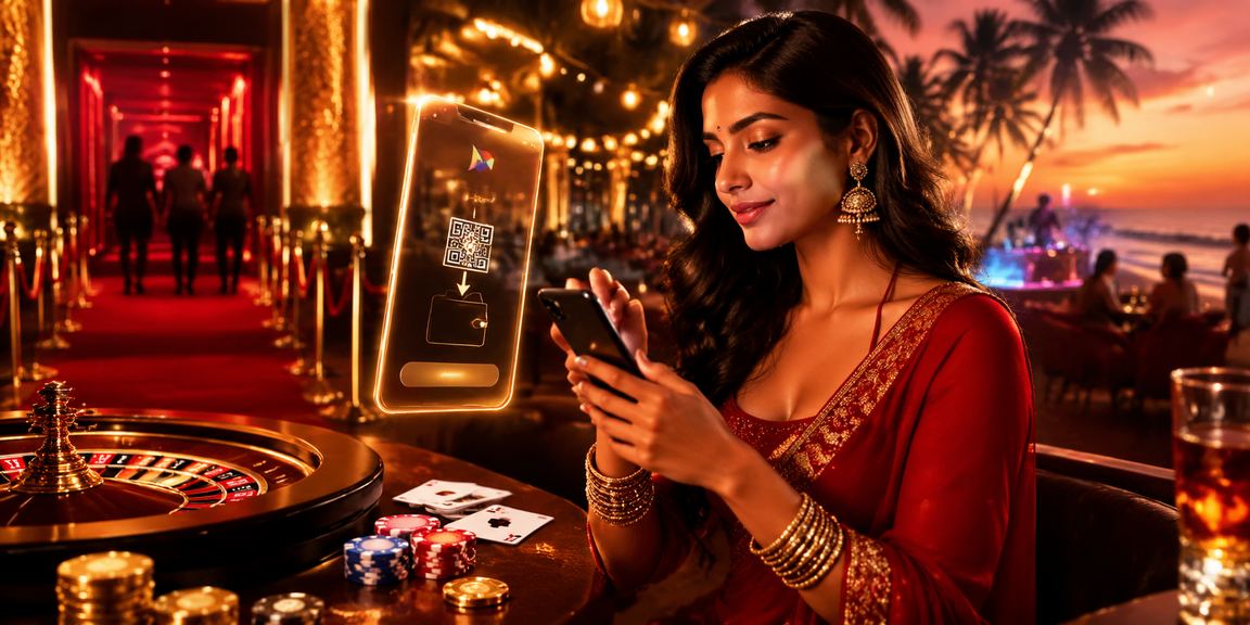 Mobile user playing slots and making payment in Goa